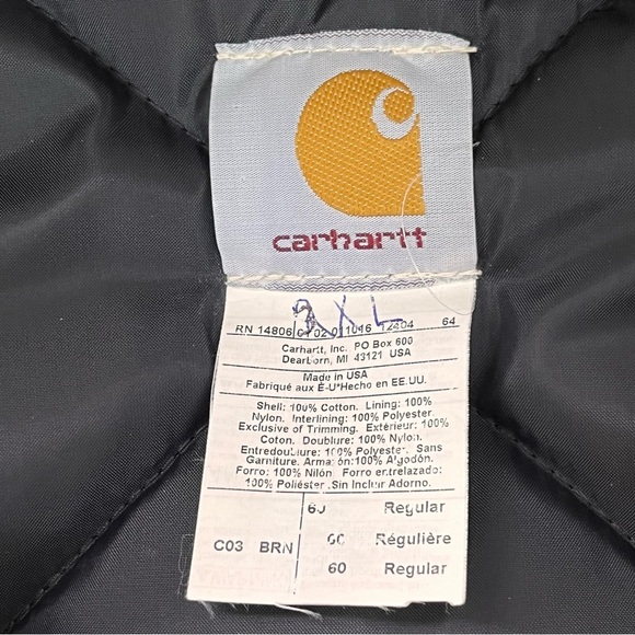 Carhartt Men’s Size 3XL C03 Loose Fit Firm Duck Insulated Traditional Fit Coat - Picture 2 of 13